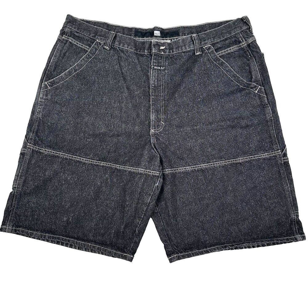 Marithe Francois Girbaud Vintage Cargo Shorts Mens 44 Black Denim Baggy 90s Y2K